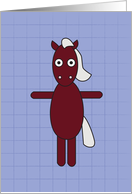 Blank notecard with horse card