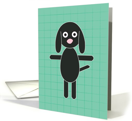 Blank notecard with dog card (648290)