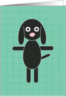 Blank notecard with dog card