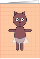 Blank notecard with cat card
