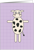 Blank notecard with cow card