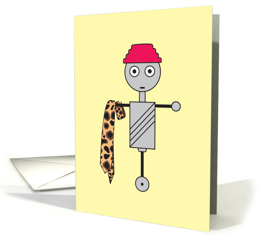 Happy Father's Day, robot with tie card (654249)