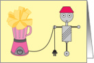 Happy Mother’s Day, robot with blender card