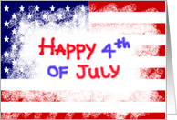 Happy 4th of July, American Flag card
