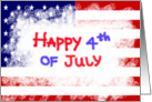 Happy 4th of July, American Flag card