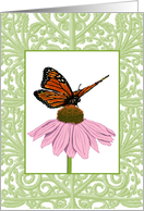Flower & Butterfly card