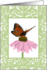 Flower & Butterfly card