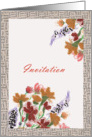 Invitation, mixed floral card