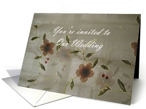 Patch Work Embroidery Invited To Our Wedding card (766474)
