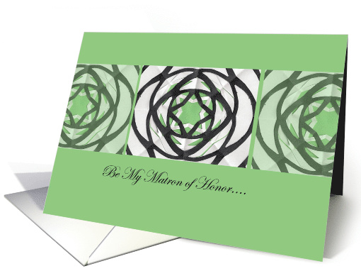 Be My Matron of Honor Paper Cut Rose Effect card (781718)