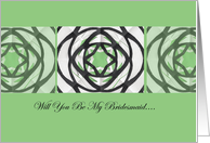 Will you be my bridesmaid Paper Cut Work Look card