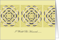 Wedding Attendant Invitation, I Would Be Honored Paper Cut Rose Effect card