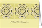 Wedding Attendant Invitation, I Would Be Honored Paper Cut Rose Effect card