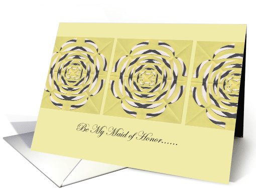 Be my maid of honor Paper Cut Rose Effect card (781859)