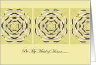 Be my maid of honor Paper Cut Rose Effect card