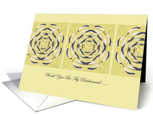 Would you be my bridesmaid Paper Cut Rose Effect card (781890)