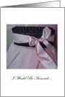Pink Sash Be My Bridesmaid card