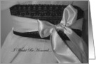 Satin Sash Black Lace Be My Bridesmaid card