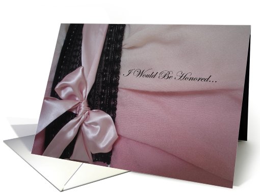 Pink Sash Be My Bridesmaid card (794135)