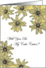 Will you be my Cake Cutter Yellow Daisies card