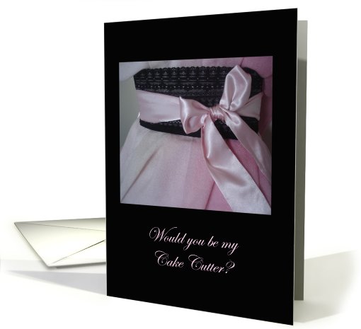 Will you be my Cake Cutter Pink Sash card (804459)