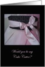 Will you be my Cake Cutter Pink Sash card