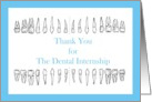 Thank You Dental Internship card