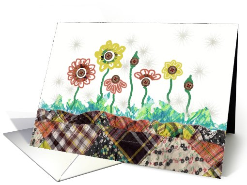 Patchwork Effect Feel Better Soon card (806279)