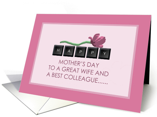 Happy Mothers Day Wife Colleague card (808521)