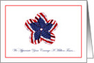 US Flag Flower Military Spouse Appreciation card