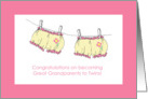 Congratulations Great Grandparents to Twins card