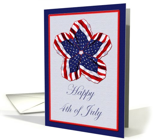 Happy 4th of July USA Flag Flower card (820419)