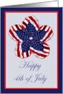 Happy 4th of July USA Flag Flower card