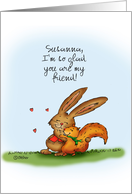 So glad you are my Friend -Personalize with name- Valentine’s Day Card