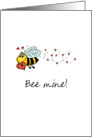 Be mine - Cute Bee holding a heart card