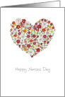 Happy Nurses Day - Heart with Flowers - Whimsical Design card