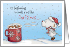 Cute Mouse Christmas Card - It’s beginning to smell a lot like card