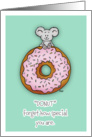 Do not forget how special you’re to me - Little Mouse on Donut card
