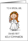 First Holy Communion for a Girl card