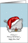 Wishing you a meowy Christmas - Holiday Card for Cat Lovers card