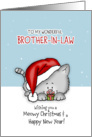 Wishing you a meowy Christmas - Holiday Card for Brother in Law card