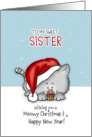 Wishing you a meowy Christmas - Cat Holiday Card for sister card