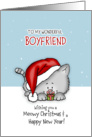 Wishing you a meowy Christmas - Cat Holiday Card for boyfriend card