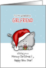 Wishing you a meowy Christmas - Cat Holiday Card for girlfriend card