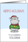 Hippo Holidays to my wonderful Colleague card