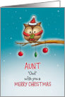 Aunt - Owl wish you Merry Christmas card