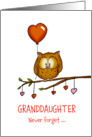Owl Valentine’s Card for Granddaughter card