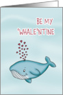 Be my Valentine - Card with Whale and Hearts card