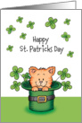 Happy St. Patricks Day - Kitten in St. Patty’s Hat card