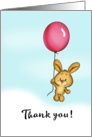 Thank you Card - Cute Bunny with Balloon! card